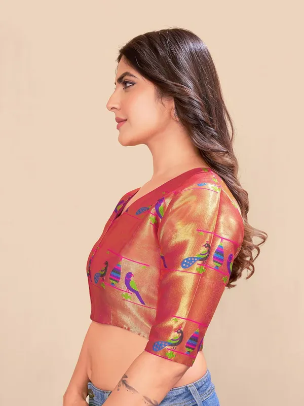 Women_Woven_Banarasi_Saree_Blouse