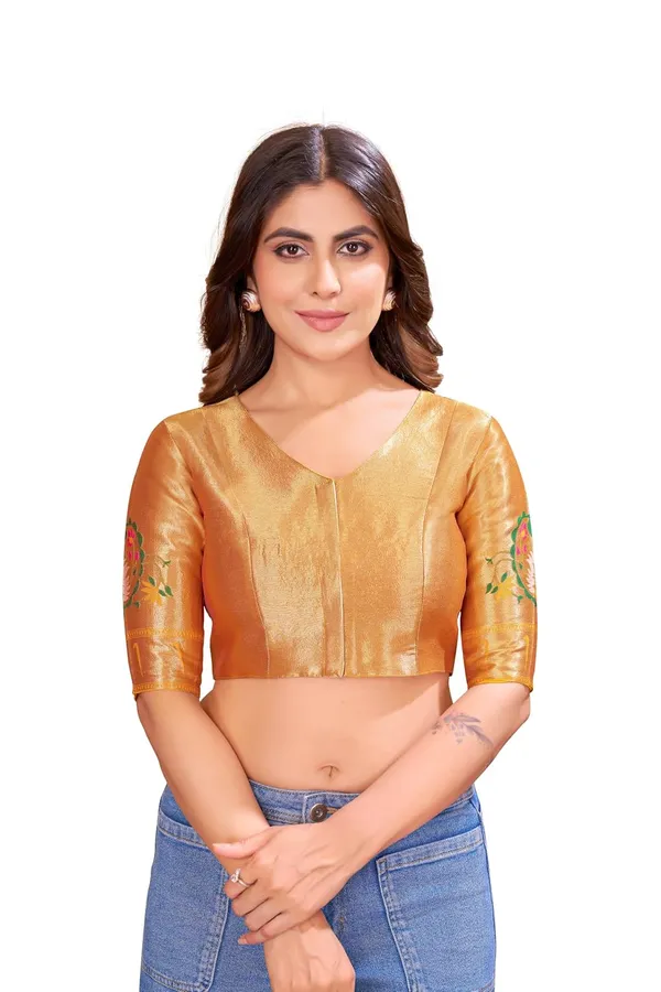 Women_Woven_Banarasi_Saree_Blouse