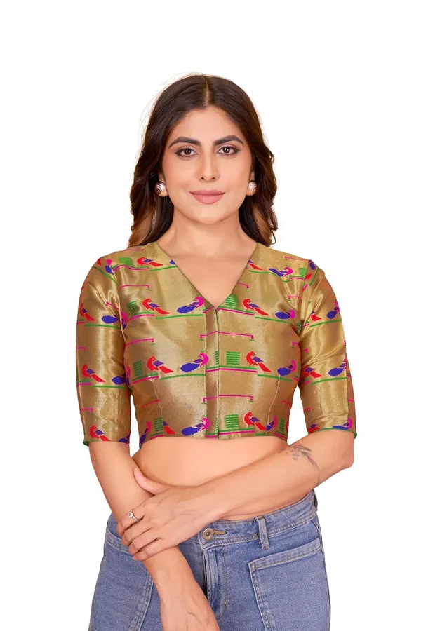 Women_Woven_Banarasi_Saree_Blouse