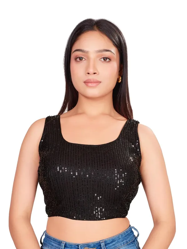 Sleeveless_Sequin_Padded_Saree_Blouse_for_Women