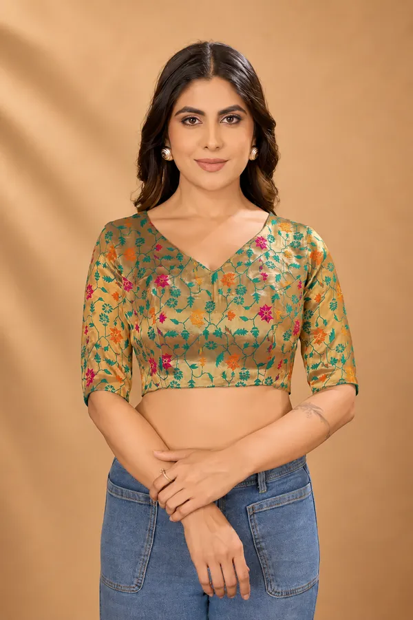 Women_Woven_Banarasi_Saree_Blouse