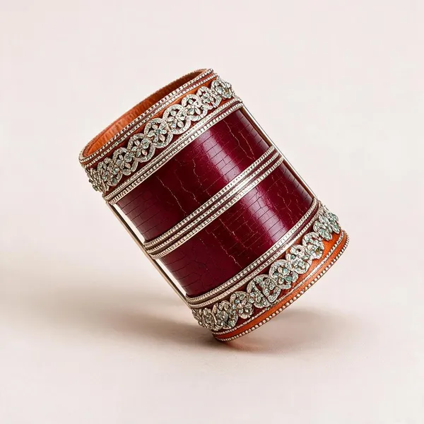 Red_Gold_Acrylic_Metal_Crystal_Embellished_Bridal_Chooda_For_Women