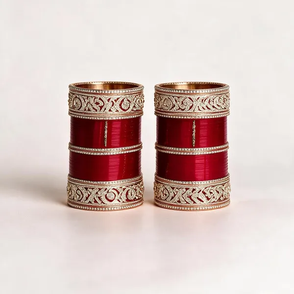 Red_Gold_Acrylic_Metal_Patterned_Embellished_Bridal_Chooda_For_Women