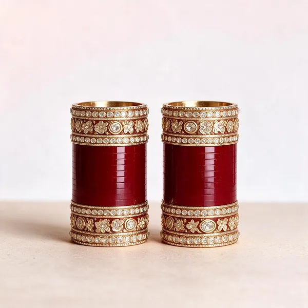 Red_Gold_Acrylic_Metal_Stone_Embellished_Bridal_Chooda_For_Women