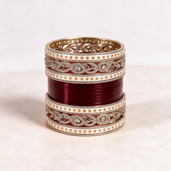Red_Gold_Acrylic_Metal_Ornate_Floral_Bridal_Chura_Set_For_Women