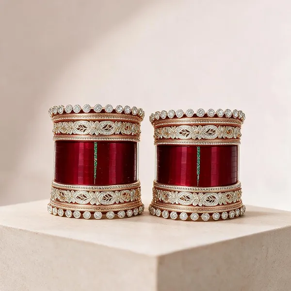 Red_Gold_Acrylic_Metal_Ornate_Floral_Bridal_Chooda_Set_For_Women