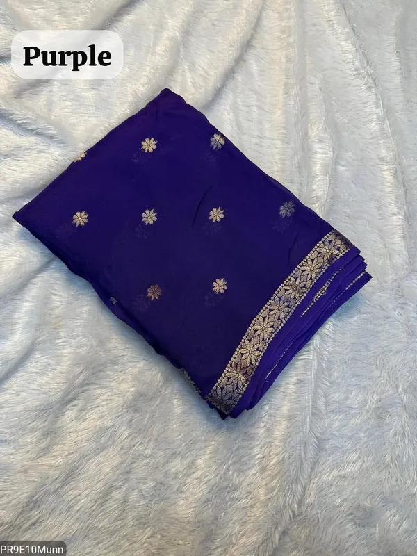Purple_Viscose_Jacquard_Saree_With_Weaving_Design