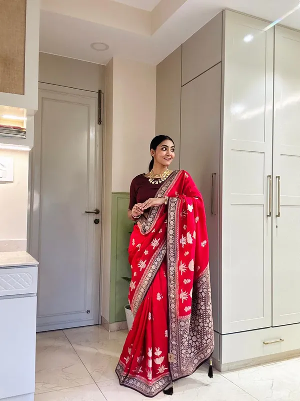 Red_Satin_Crepe_Saree_Default_Title