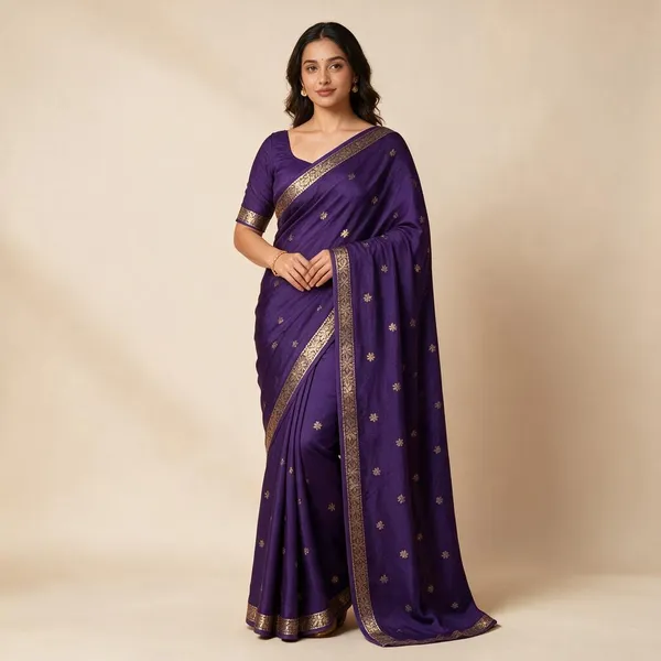 Purple_Viscose_Jacquard_Saree_With_Weaving_Design