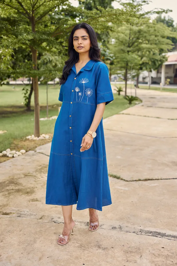 Royal_Blue_Cotton_Flex_Relaxed_Fit_Embroidered_Shirt_Dress_For_Women