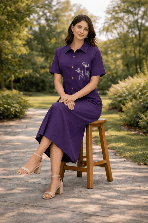 Deep_Purple_Cotton_Flex_Relaxed_Fit_Embroidered_Midi_Dress_For_Women