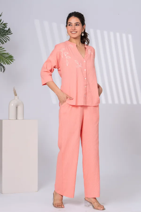 Peach_Katha_Cotton_Relaxed_Fit_Embroidered_Co-Ord_Set_For_Women
