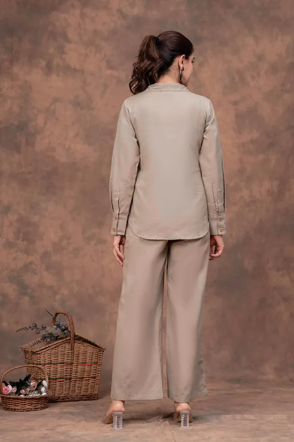Beige_Cotton_Flex_Relaxed_Fit_Shirt_Co-Ord_Set_For_Women