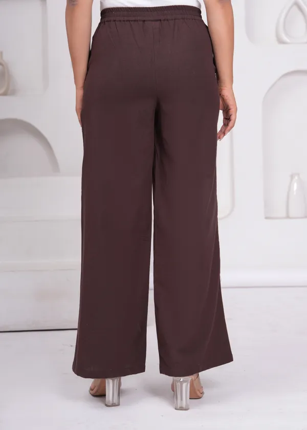 Coffee_Brown_Cotton_Flex_Wide_Leg_Trousers_For_Women