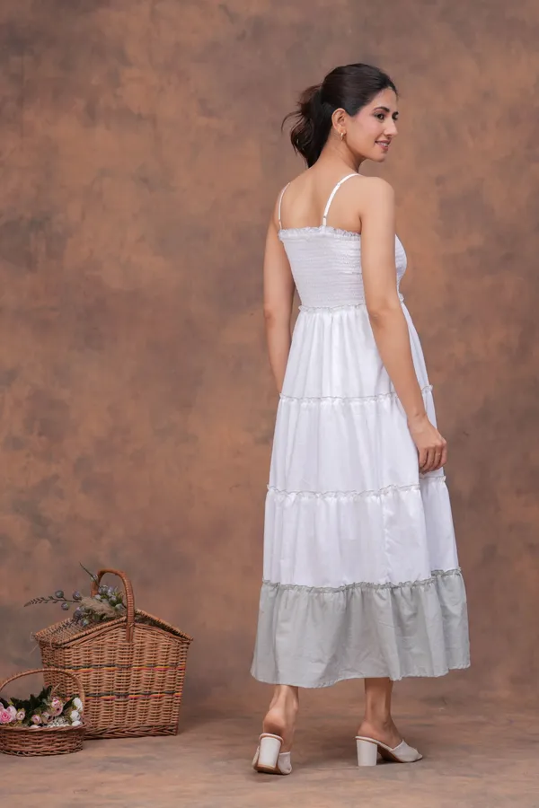 White_Cotton_Smocked_Strappy_Tiered_Maxi_Dress_For_Women