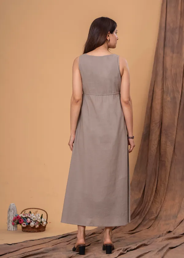 Grey_Cotton_Slub_Sleeveless_A-Line_Floral_Maxi_Dress_For_Women