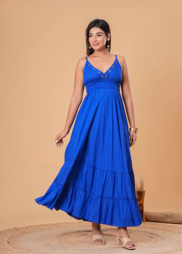 Blue_Strappy_Tiered_Maxi_Dress_For_Women