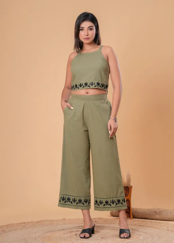 Olive_Green_Printed_Co_Ord_Set_For_Women