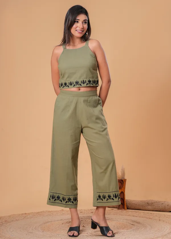 Olive_Green_Printed_Co_Ord_Set_For_Women