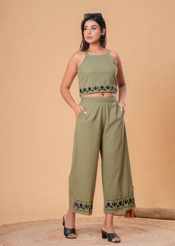 Olive_Green_Printed_Co_Ord_Set_For_Women