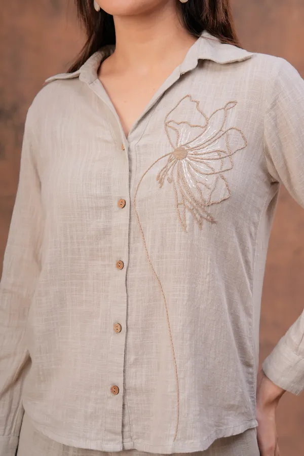 Beige_Textured_Straight_Fit_Trousers_For_Women