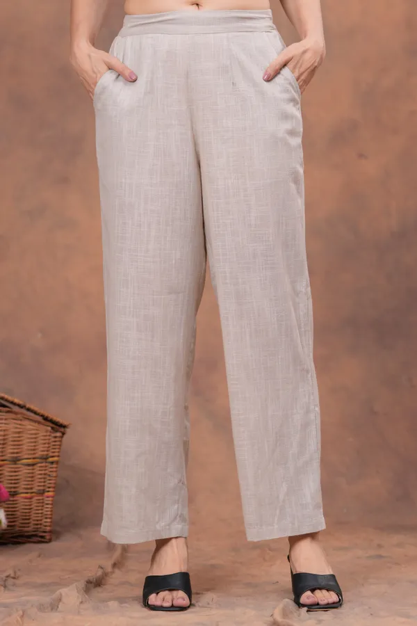 Beige_Textured_Straight_Fit_Trousers_For_Women
