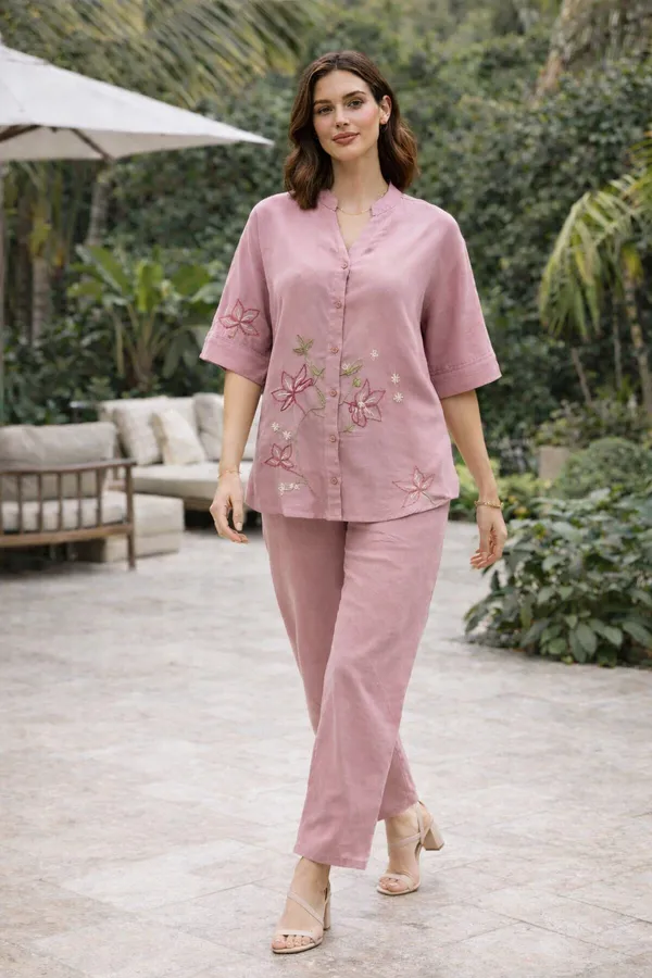 Pink_Relaxed_Fit_Two-Piece_Set_For_Women
