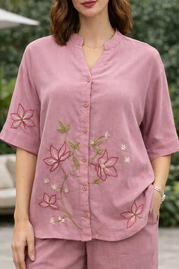 Pink_Relaxed_Fit_Two-Piece_Set_For_Women