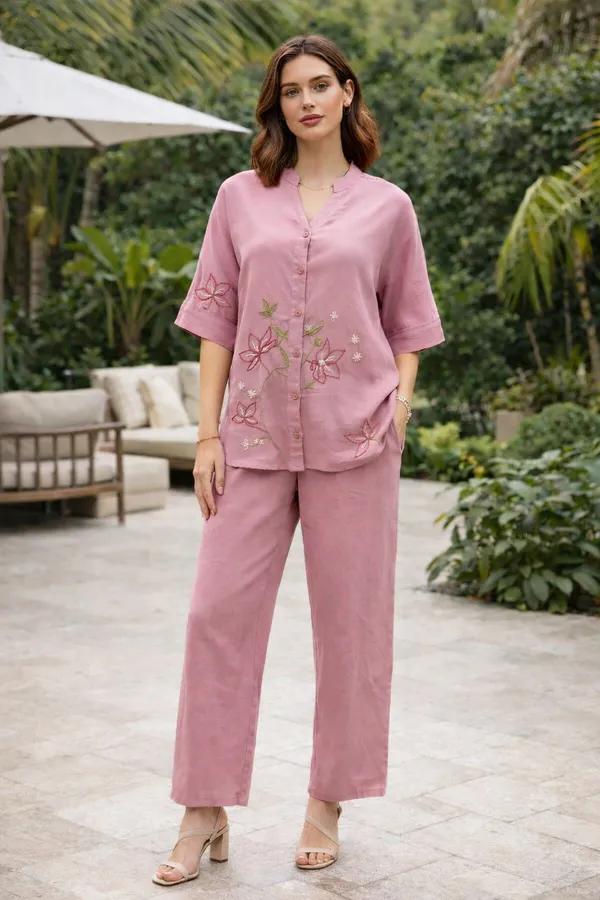 Pink_Relaxed_Fit_Two-Piece_Set_For_Women