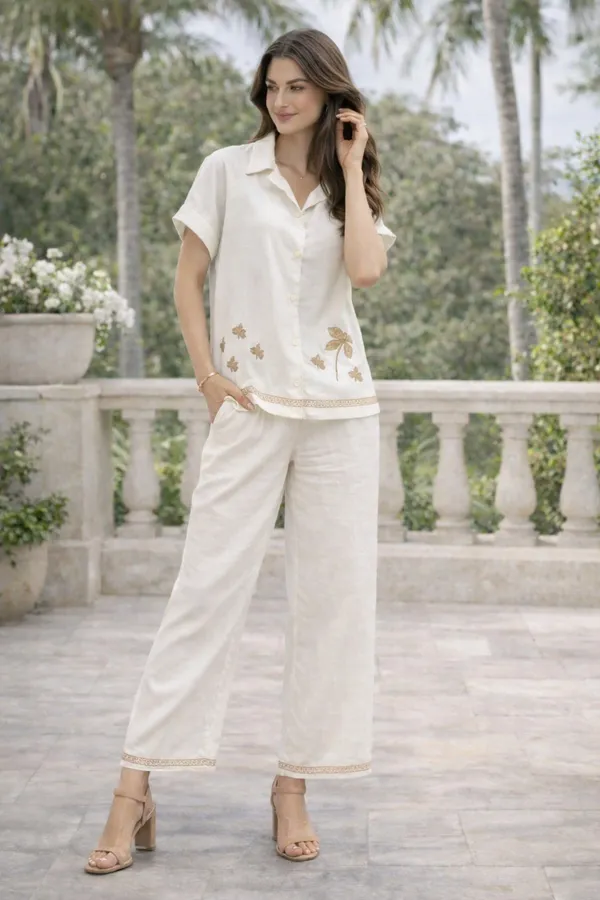 White_Relaxed_Fit_Floral_Embroidered_Coord_Set_For_Women