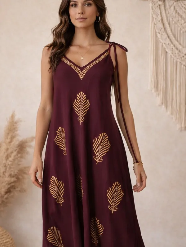 Maroon_Printed_A-Line_Maxi_Dress_For_Women