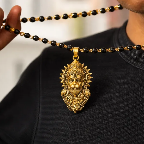 Bajrangbali_Karungali_Black_Beaded_Pendant_Mala