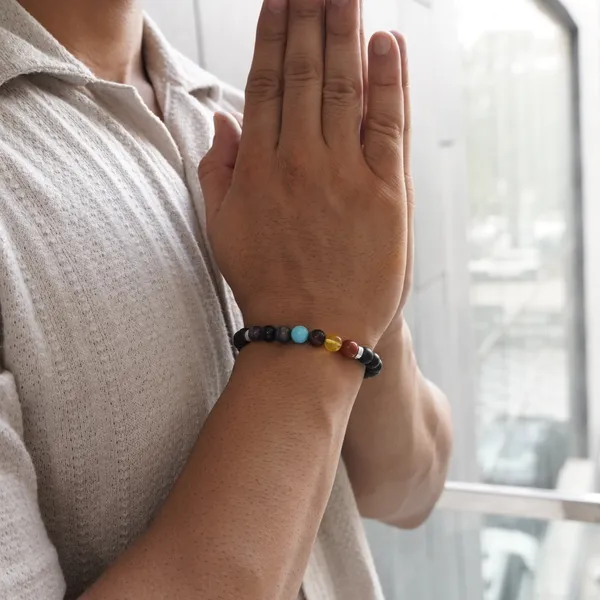 7_Chakra_Karungali_Black_Multicolour_Stone_Bracelet