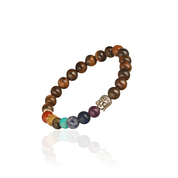7_Chakra_Tiger_Eye_Brown_Beaded_Buddha_Charm_Bracelet