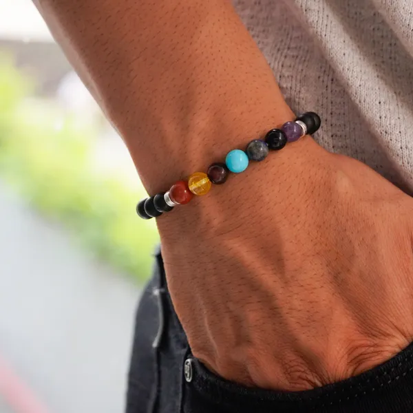 7_Chakra_Karungali_Black_Multicolour_Stone_Bracelet