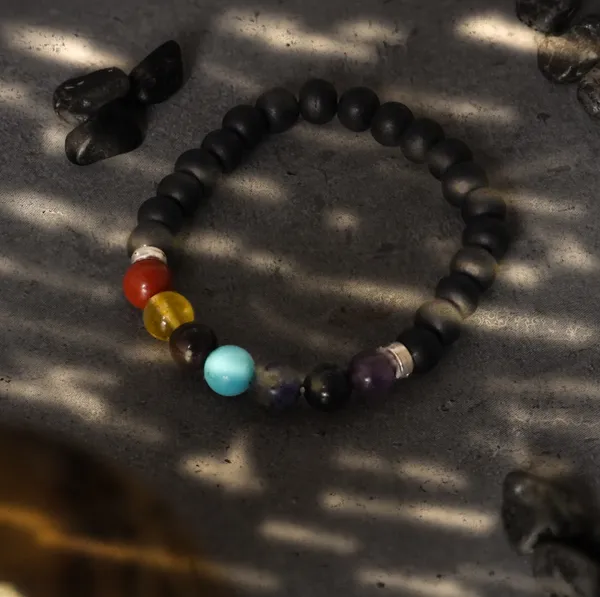 7_Chakra_Karungali_Black_Multicolour_Bracelet