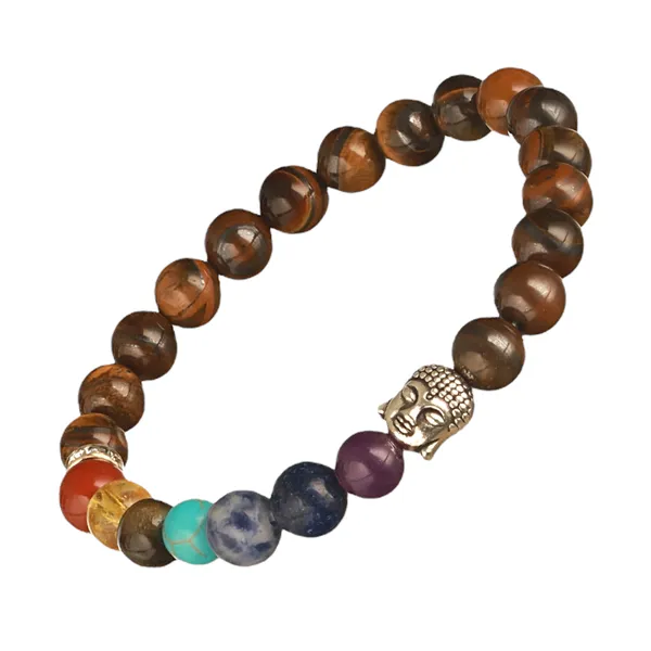 7_Chakra_Tiger_Eye_Brown_Beaded_Buddha_Charm_Bracelet