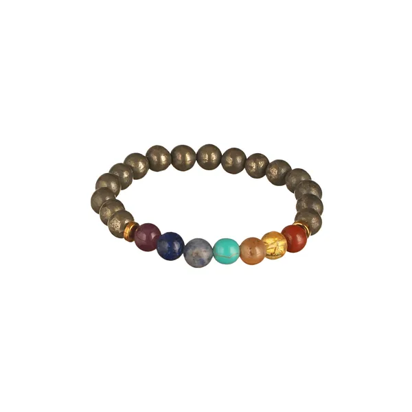 7_Chakra_Pyrite_Metallic_Bead_Bracelet_(Balance_Bracelet)