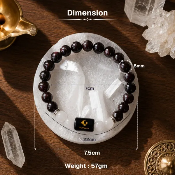 Capricorn__Garnet_&_Milky_Quartz_Zodiac_Band_(मकर_राशि)