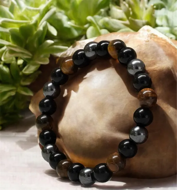 Tiger_Eye_Black_&_Brown_Beaded_Bracelet_for_Unisex_(Protection_Bracelet)