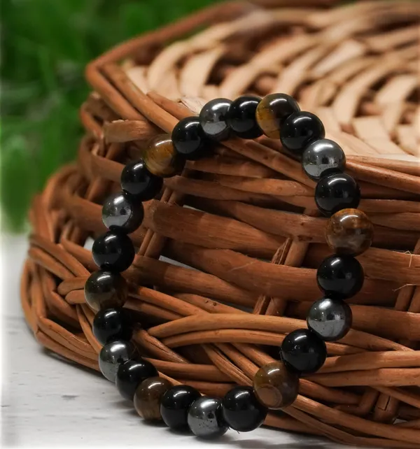 Tiger_Eye_Black_&_Brown_Beaded_Bracelet_for_Unisex_(Protection_Bracelet)