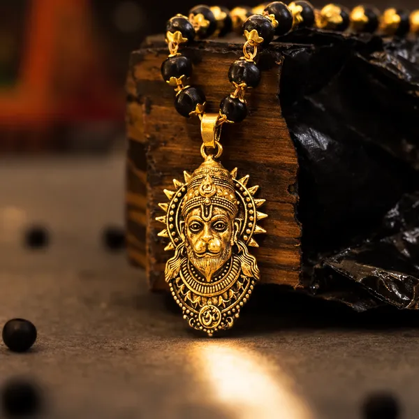 Bajrangbali_Karungali_Black_Beaded_Pendant_Mala
