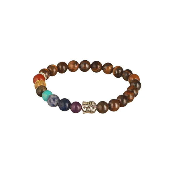 7_Chakra_Tiger_Eye_Brown_Beaded_Buddha_Charm_Bracelet
