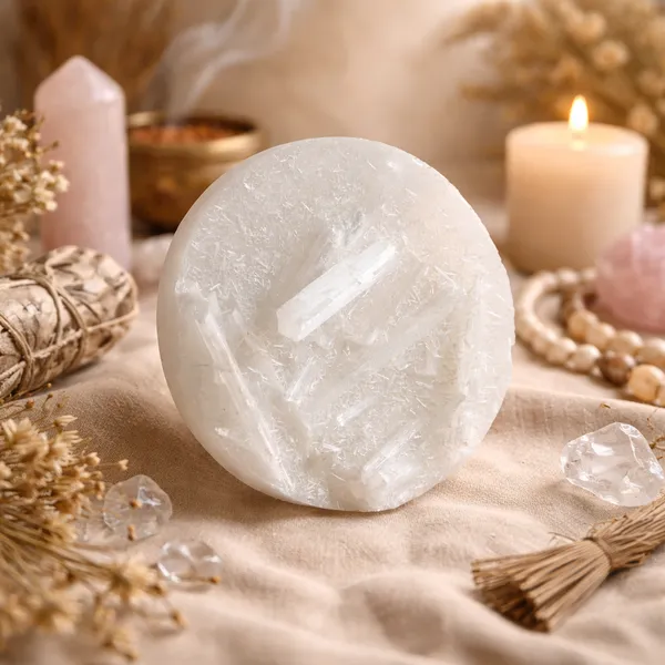 Raw_Selenite_White_Crystal_Round_Decorative_Plate