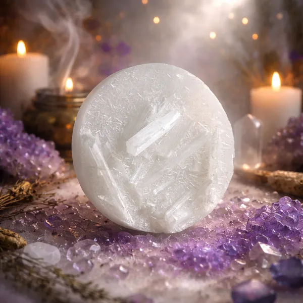 Raw_Selenite_White_Crystal_Round_Decorative_Plate