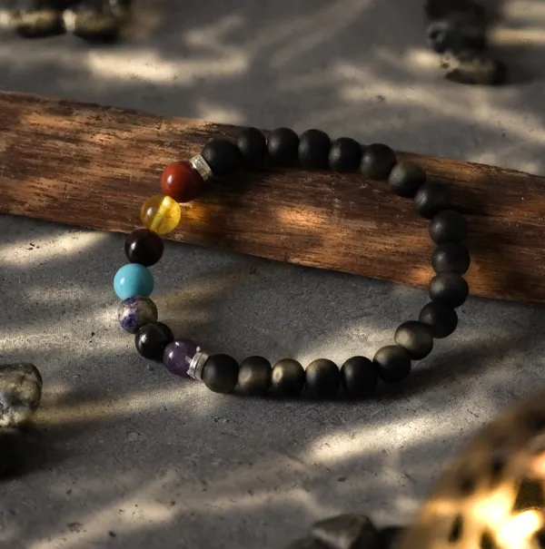 7_Chakra_Karungali_Black_Multicolour_Stone_Bracelet