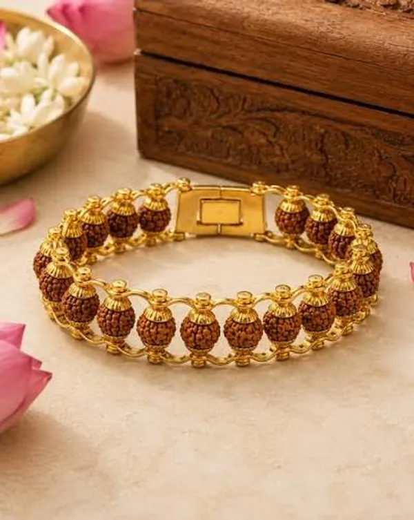 Gold_Plated_Modern_Rudraksha_Bracelet_For_MEN_AND_WOMEN_(Divine_Aura_Bracelet)