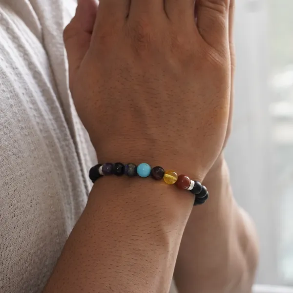 7_Chakra_Karungali_Black_Multicolour_Stone_Bracelet