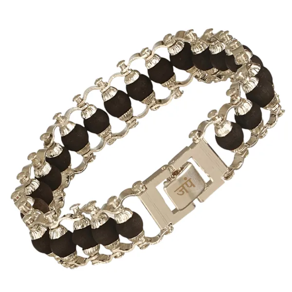 Karungali_Black_Beaded_Silver_Bracelet_for_Men