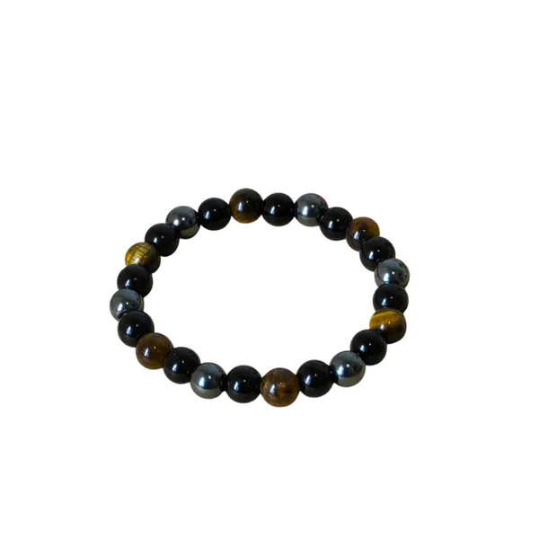 Tiger_Eye_Black_&_Brown_Beaded_Bracelet_for_Unisex_(Protection_Bracelet)